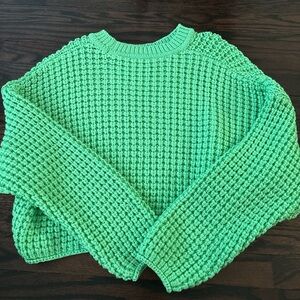 Green Knit Women's Sweater